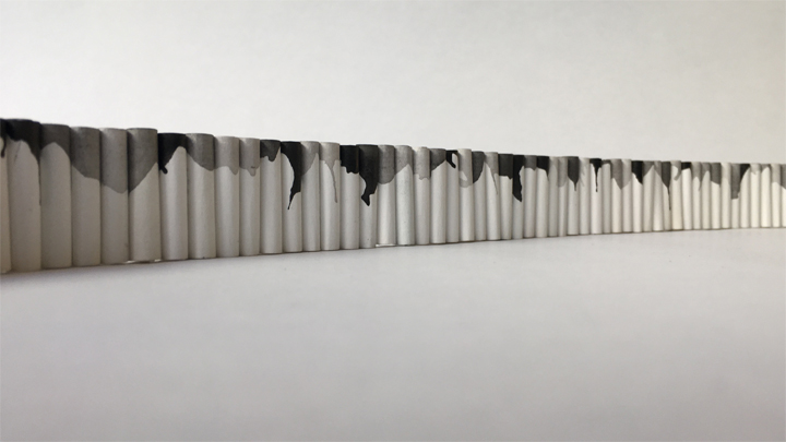 band rouleaux gris detail